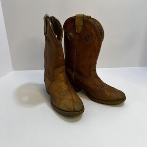Vintage Dingo uni-sex tan w/ detail stitching 11.5 D kids cowboy boots